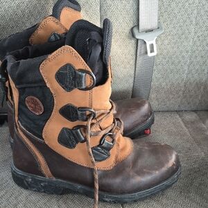 Timberland Two-Tone Brown and Black Boots